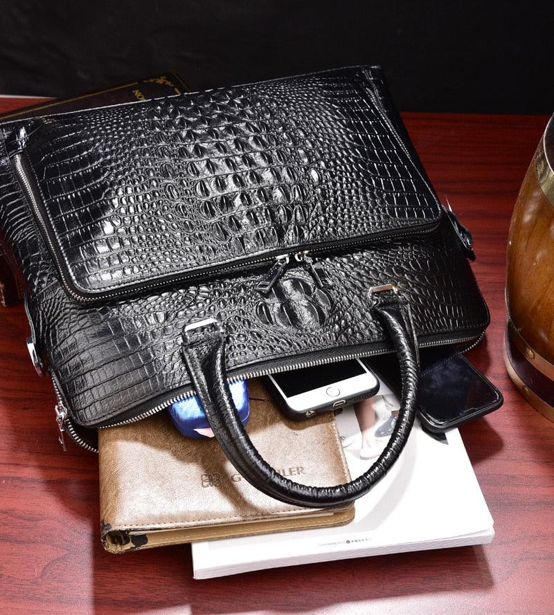 Genuine Leather Large Tote Handbag, ibuyxi.com