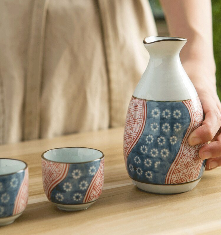 Exquisite Japanese Sake Bottle 4pcs Cups, ibuyxi.com