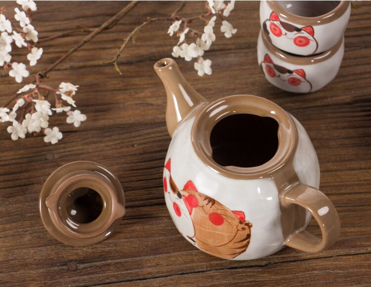 Unique and Adorable Cat Ceramic Tea Set Gift, ibuyxi.com
