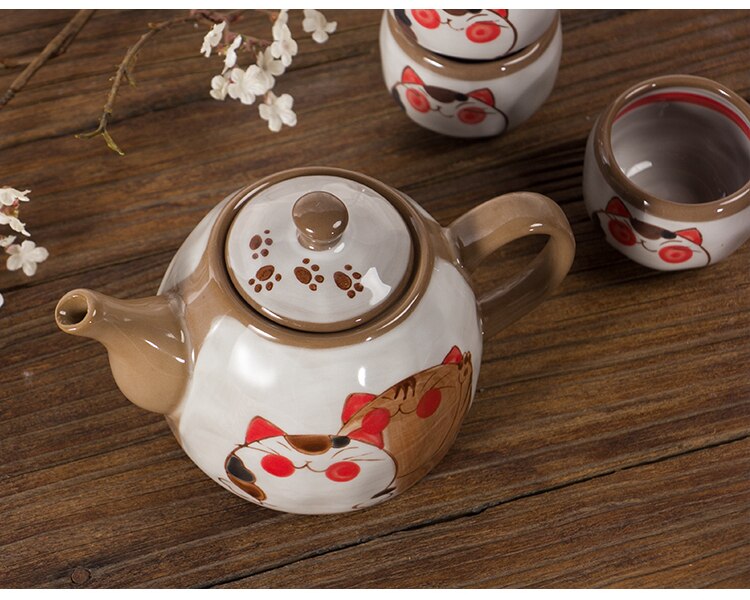 Unique and Adorable Cat Ceramic Tea Set Gift, ibuyxi.com