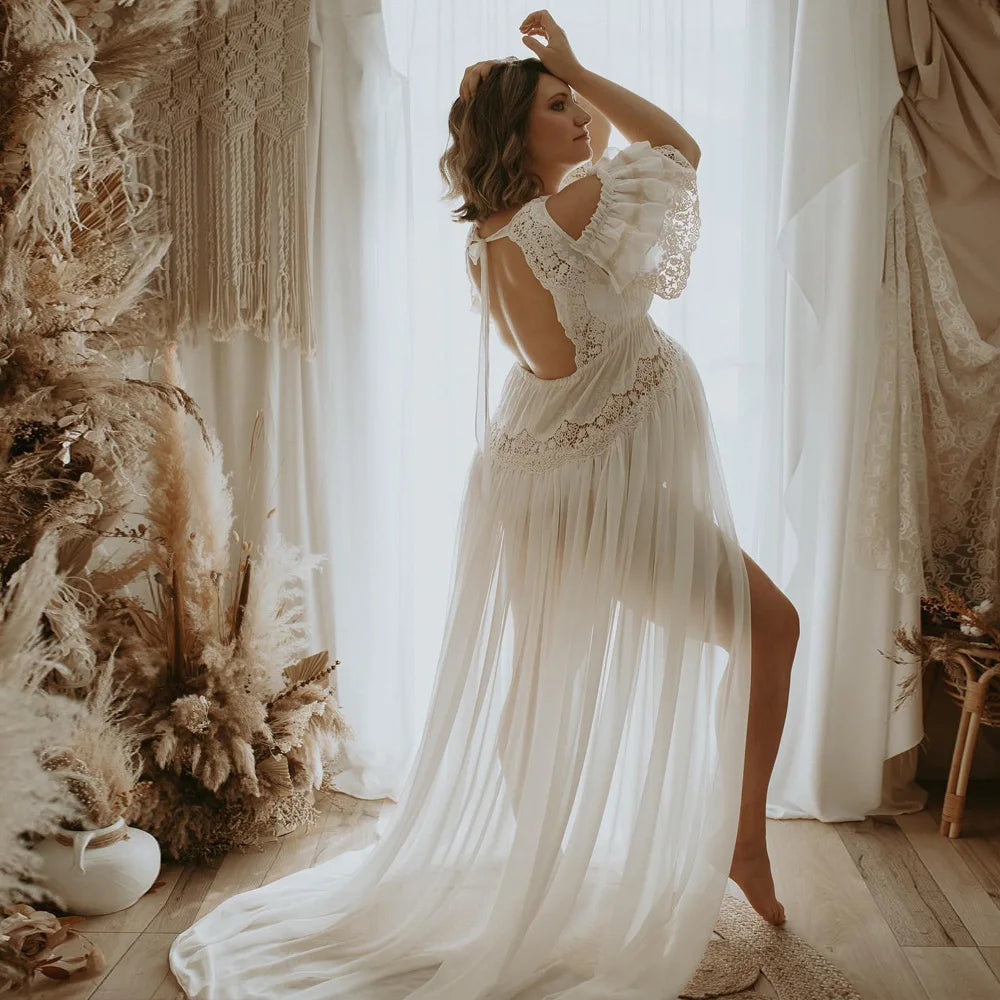 Sheer Boho Chiffon Maternity Dress | IBuyXi.com Sheer Boho Chiffon Maternity Dress | IBuyXi.com