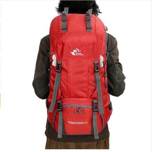 60L Waterproof Foldable Backpack Camping Bag with Rain Cover (Pink) 60L Waterproof Foldable Backpack Camping Bag with Rain Cover (Pink)