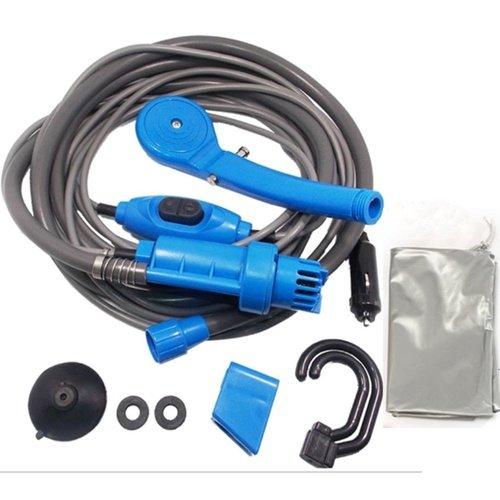 Camping Shower Car Washer, 12V Electric Outdoor Shower Water Bag Kit, Travel Car Washing Hiking, Flowering Plants Watering Pump, High Pressure Gun Wash with Car Charger, Window, Gardening and Camping, iBuyXi.com
