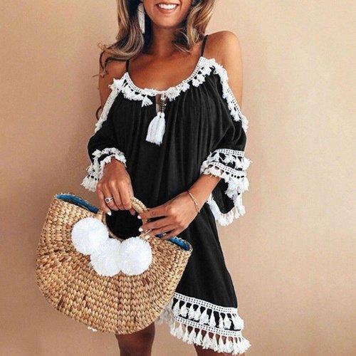 off shoulder sun dresses Off|Shoulder Beach Dress