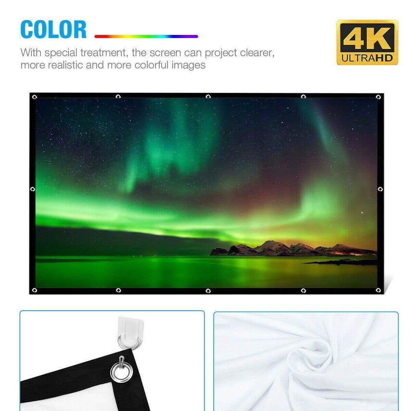 150'' Portable Foldable Projector Screen 16:9 HD Home Theater Outdoor 3D Movies, , iBuyXi.com - Shop Unique Selection Of Products, Online shopping store,
