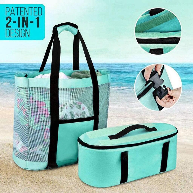 Camping Mesh Tote Bag, iBuyXi.com, Accessories, Camping, Patented 2 in 1 Design Tote Bag, Picnic Bag, Outdoor Bag, Beach Bag
