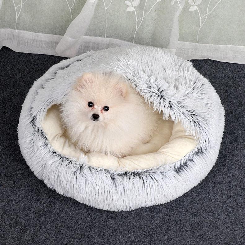 Winter 2 in 1 Cat Bed Round Warm Pet House, iBuyXi.com