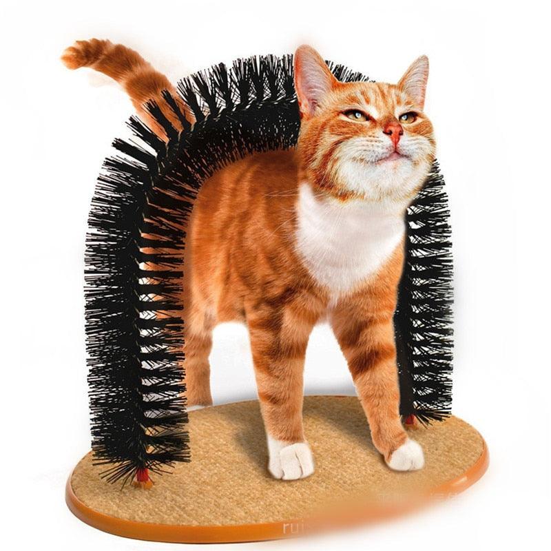 Cat Self Groomer Arch Round Fleece Base Toy, iBuyXi.com