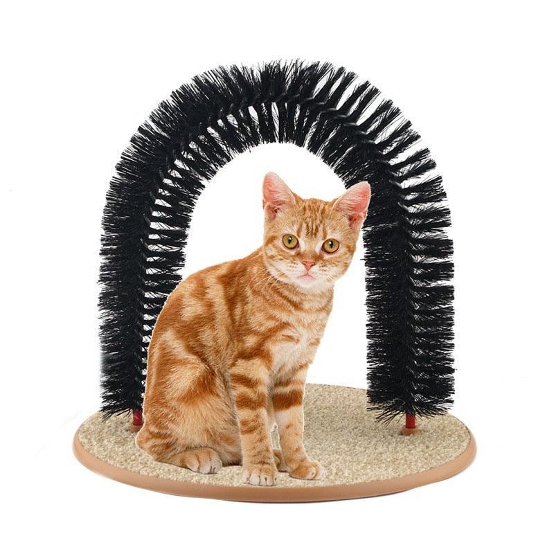 Cat Self Groomer Arch Round Fleece Base Toy, iBuyXi.com