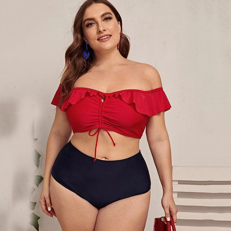 plus size red swim dress Unique Vintage & White Dot Corinne Sheath Swimsuit its classic print and streamlined cut cater to various occasions Women's Plus Size Avalon Red