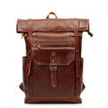 Cowhide Leather Large Capacity Travel Retro Backpack, ibuyxi.com