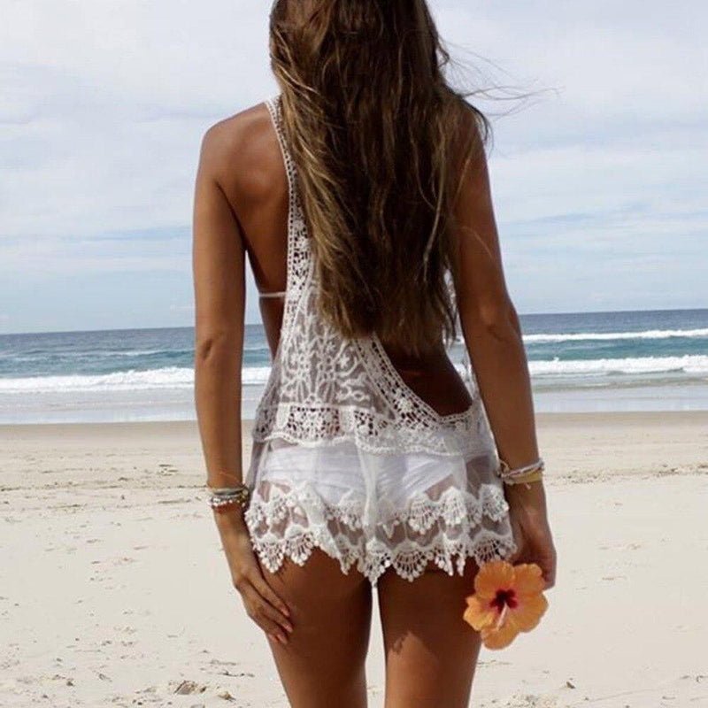 Summer Lace Crochet Bathing Suit Cover Up, iBuyXi.com, Swimsuit, Swimwear, Women Clothes, Summer, Bikini Cover Up, Cover Up Dress
