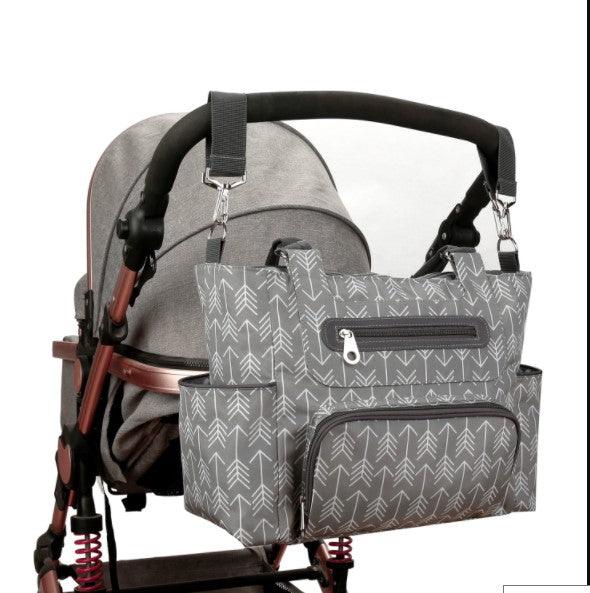 Large Capacity 7 Pieces Set Baby Diaper Tote Bags, Convertible Baby Diaper Bag Changing Bed, Convertible Baby Diaper Bag Changing Bed, diaper bag backpack ,for many occasions like shopping, outing, traveling, etc., for Infants A, iBuyXi.com
