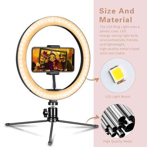 Photography LED Selfie Ring Light, Visit iBuyXi.com for Online Shopping and Shop the Unique Selection, Dimmable LED Selfie Ring, Selfie Ring Light With Tripod Stand, Makeup Lamp, Selfie Phone Clip, Live Studio Photo Camera Video.