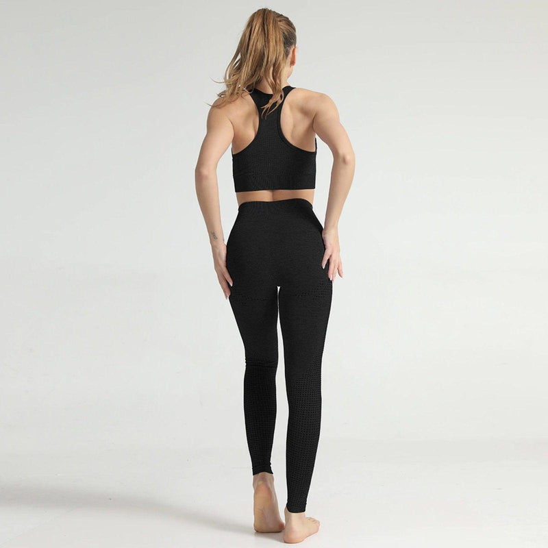 Black Seamless Yoga Suit, Shop Online at iBuyXi.com, Training Fitness suit, Fitness outfit, women clothing, sporting goods online, sports yoga suit. black yoga outfit, yoga pants, yoga bottom, yoga shirt
