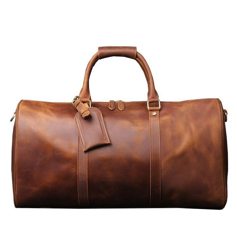 Luxury Business Travel Genuine Leather Duffle Bag, ibuyxi.com