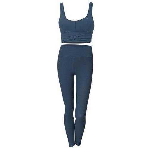Seamless Solid Ribbed Sportswear Yoga Set GYM Workout Sporty Fitness Sleeveless High Waist 2PCS Quick Dry Tracksuit, iBuyXi.com, Workout outfit, yoga pants, yoga tops, workout set