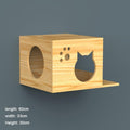 Wall-mounted Cat climbing, Frame Cat Tree, Solid Wood Hexagon Space Capsule, Cat Wall Springboard, Kitten House Ladder Pet Furniture, iBuyXi.com