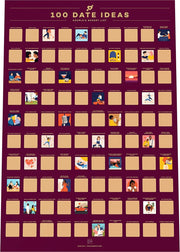 100 Date Ideas Scratch-Off Poster