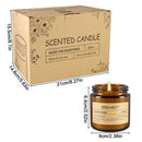 12-Pack Scented Soy Candle Gift Set in Amber Jars