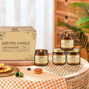 12-Pack Scented Soy Candle Gift Set in Amber Jars