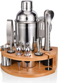 12-Piece Cocktail Shaker Bartender Kit with Bamboo Stand