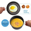 15-Piece Camping Cookware Set with Kettle and Tableware