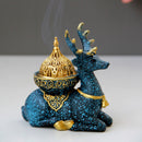 Nordic Resin Reindeer Candle Holder Gold Metal Decor, ibuyxi.com