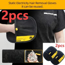 2‑Pack Pet Hair Removal Grooming Gloves, Double‑Sided Gentle Shedding Brush Glov