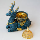 Nordic Resin Reindeer Candle Holder Gold Metal Decor, ibuyxi.com