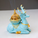 Nordic Resin Reindeer Candle Holder Gold Metal Decor, ibuyxi.com
