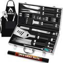 26-Piece Stainless Steel BBQ Grill Tool Set in Aluminum Case