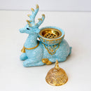 Nordic Resin Reindeer Candle Holder Gold Metal Decor, ibuyxi.com