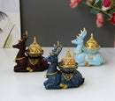 Nordic Resin Reindeer Candle Holder Gold Metal Decor, ibuyxi.com