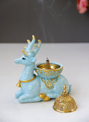 Nordic Resin Reindeer Candle Holder Gold Metal Decor, ibuyxi.com