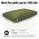42 Inch Indestructible Canvas Outdoor Dog Bed for Extra Large Dogs, Chew Proof W