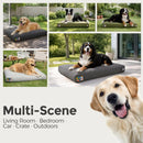 42 Inch Indestructible Canvas Outdoor Dog Bed for Extra Large Dogs, Chew Proof W