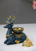 Nordic Resin Reindeer Candle Holder Gold Metal Decor, ibuyxi.com
