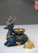 Nordic Resin Reindeer Candle Holder Gold Metal Decor, ibuyxi.com