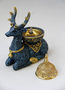 Nordic Resin Reindeer Candle Holder Gold Metal Decor, ibuyxi.com