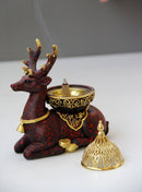 Nordic Resin Reindeer Candle Holder Gold Metal Decor - view 9