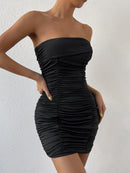 Off Shoulder Strapless Robe Backless Bodycon Party Mini Dress, ibuyxi.com