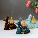 Nordic Resin Reindeer Candle Holder Gold Metal Decor, ibuyxi.com