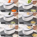 11 in 1 Kitchen Colander Veggie Fruit Shredder Grater Slicer, Multifunctional Rotate Vegetable Cutter With Drain Basket. iBuyXi.com