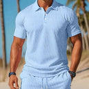 Casual Comfortable Breathable Short Sleeve Shirt Short Set, iBuyXi.com
