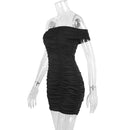 Off Shoulder Strapless Robe Backless Bodycon Party Mini Dress, ibuyxi.com