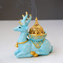 Nordic Resin Reindeer Candle Holder Gold Metal Decor, ibuyxi.com