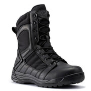 Botas Pro Black Men's 8 inch Side Zipper Rubber Sole Tactical Boots BMP110BK