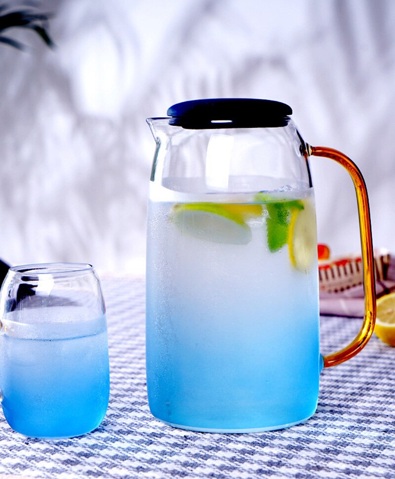 1400ml Gradient Blue Water Kettle Of Glass Jug, ibuyxi.com