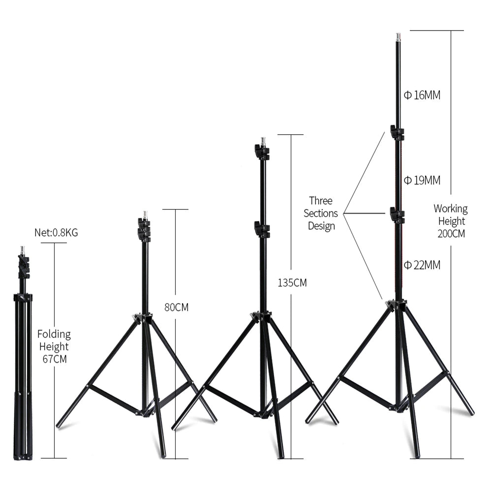 3 Soft Box Photography Studio LED Light Kit iBuyXi.com